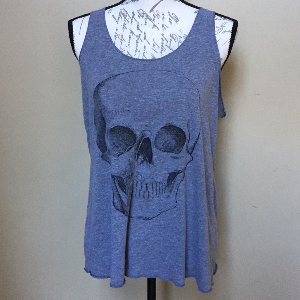 Next Level Apparel Grey Skull Tank / Sz XL